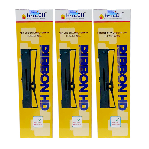 H-TECH LQ-590/FX890 Black RIBBON